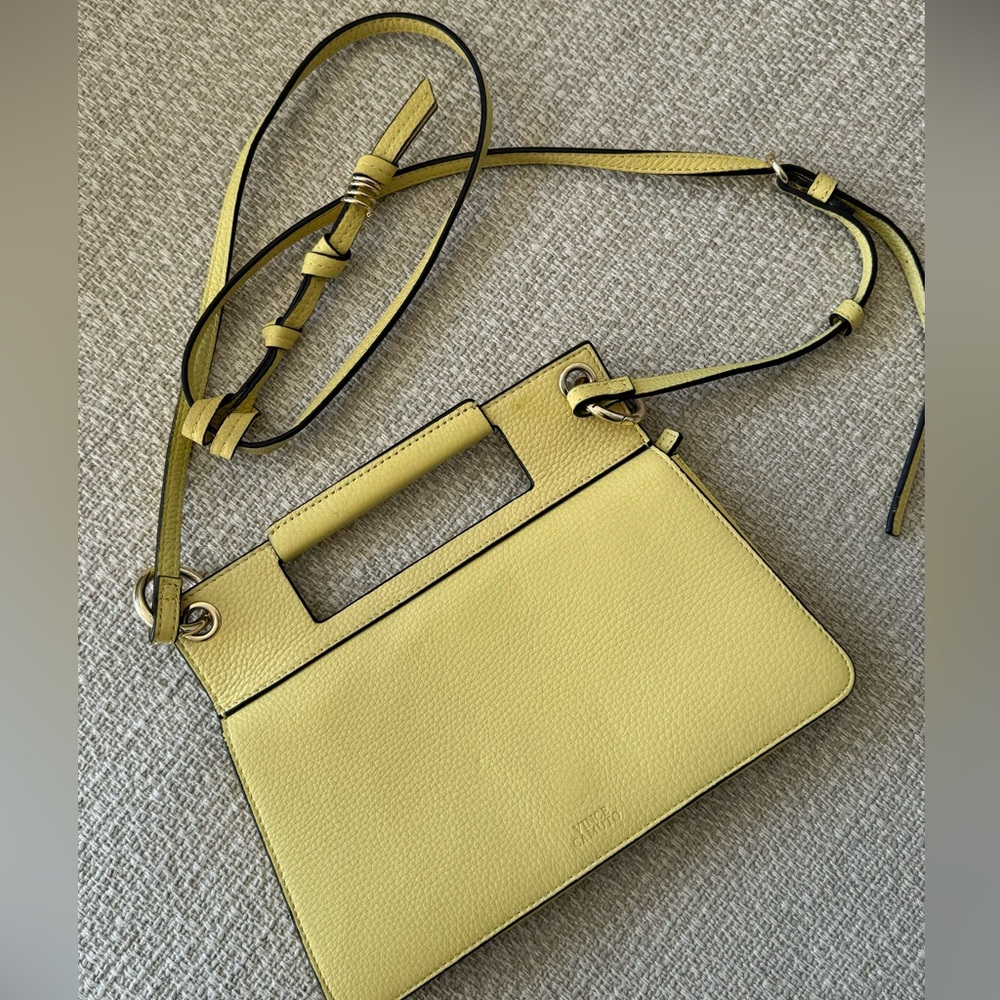 Vince Camuto Small Yellow Leather Purse